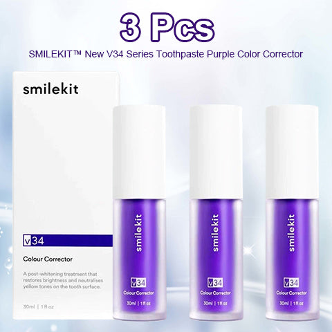 SMILEKIT™ New V34 Series Toothpaste Purple Color Corrector