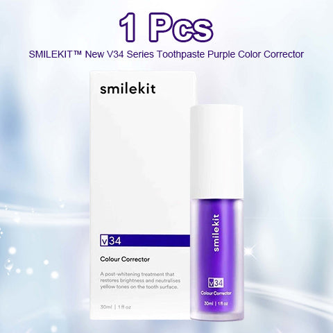 SMILEKIT™ New V34 Series Toothpaste Purple Color Corrector