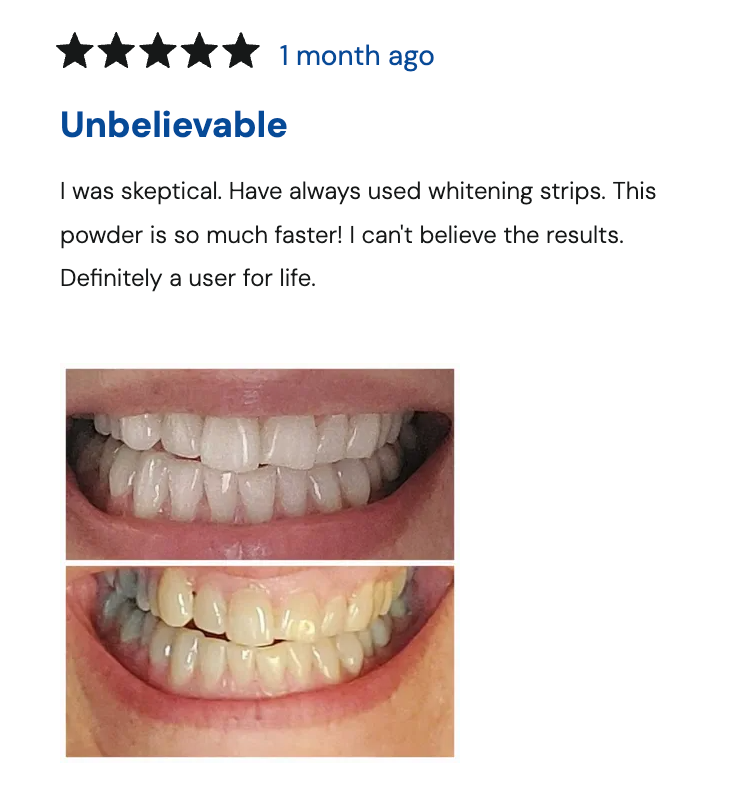 Magic Whitening Toothpaste JEREMYTIS™ Powder with Hydroxyapatite - World's First & Only! Sprinkle or Dip!