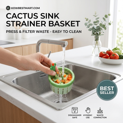 Anti-Clogging Cactus Sink Strainer Basket | Universal Fit & Easy Clean