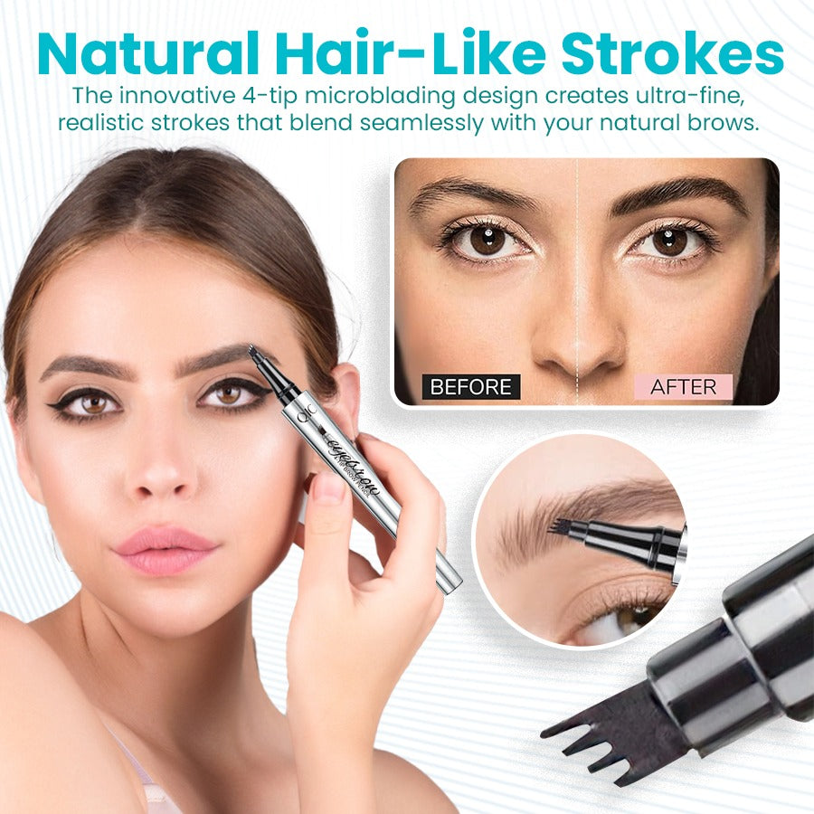 2026 HOT SALE🔥3D Microblading 4-tip Eyebrow Pen