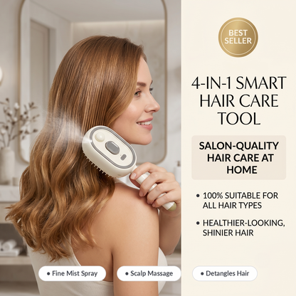 🔥4-in-1 Electric Spray Hair Brush-Electric Spray Air Cushion Massage Comb