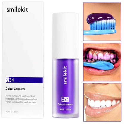 SMILEKIT™  New V34 Series Toothpaste Purple Color Corrector