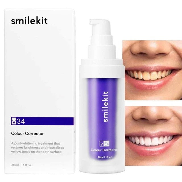 SMILEKIT™  New V34 Series Toothpaste Purple Color Corrector