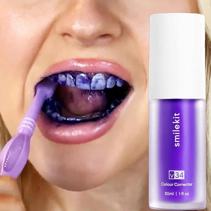 SMILEKIT™  New V34 Series Toothpaste Purple Color Corrector